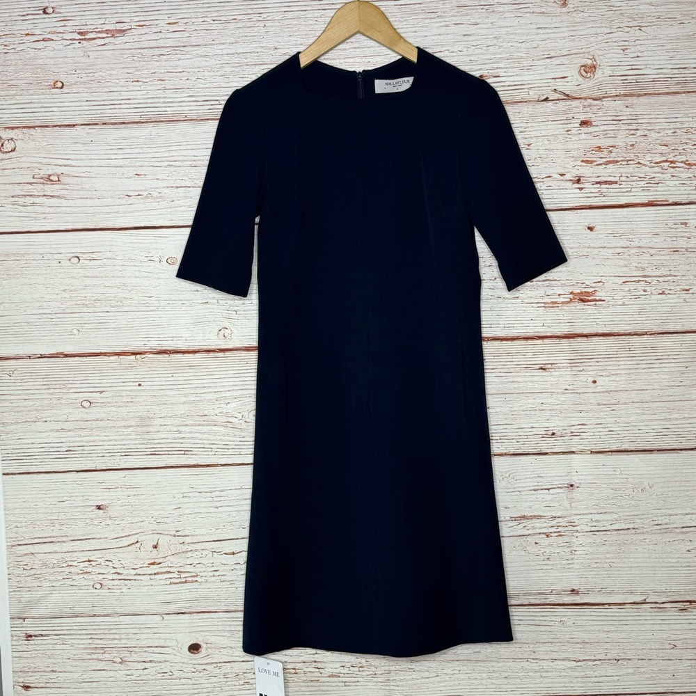 NWT MM LaFleur The Emily Dress - WonderTex in Galaxy Blue Sz 0 - Picture 2 of 16